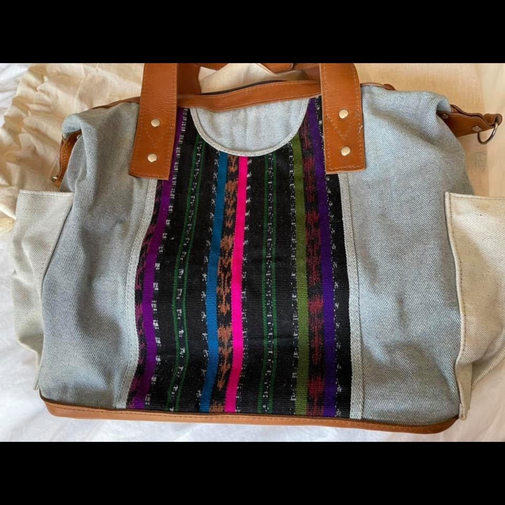 Luna Denim CDB with matching artisan backpack straps